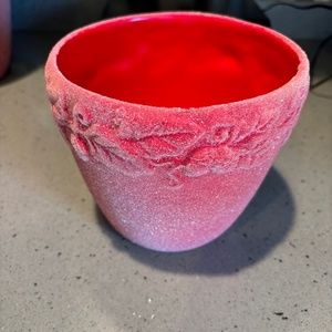 Vintage frosted planter/pot